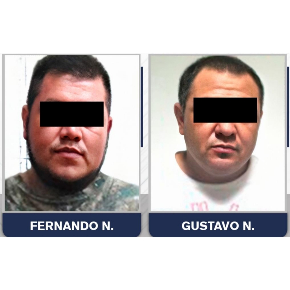 Fernando N. y Gustavo N., identificados como integrantes de la banda "Las Bigotonas". (Especial)