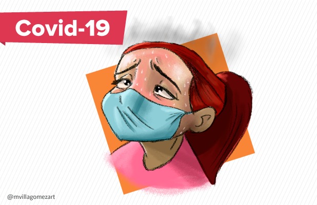 Uno de los síntomas de covid-19 es la fiebre. |Ilustración: Marco Antonio Villagómez