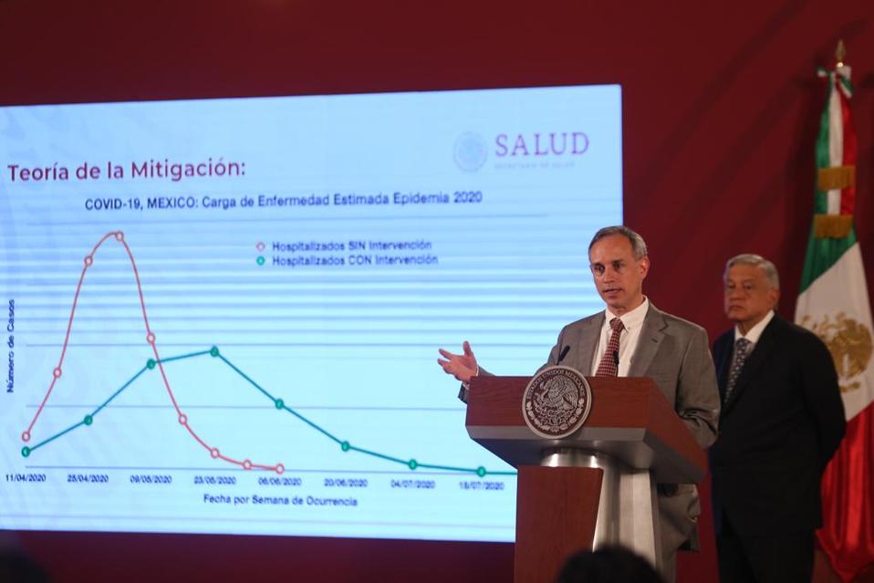 El subsecretario de Salud, Hugo López-Gatell, en conferencia matutina. (Jorge Carballo)