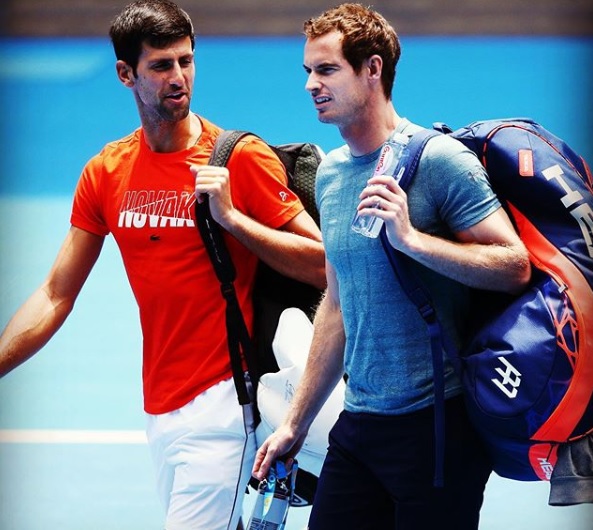 Novak Djokovic y Andy Murray (Instagram)