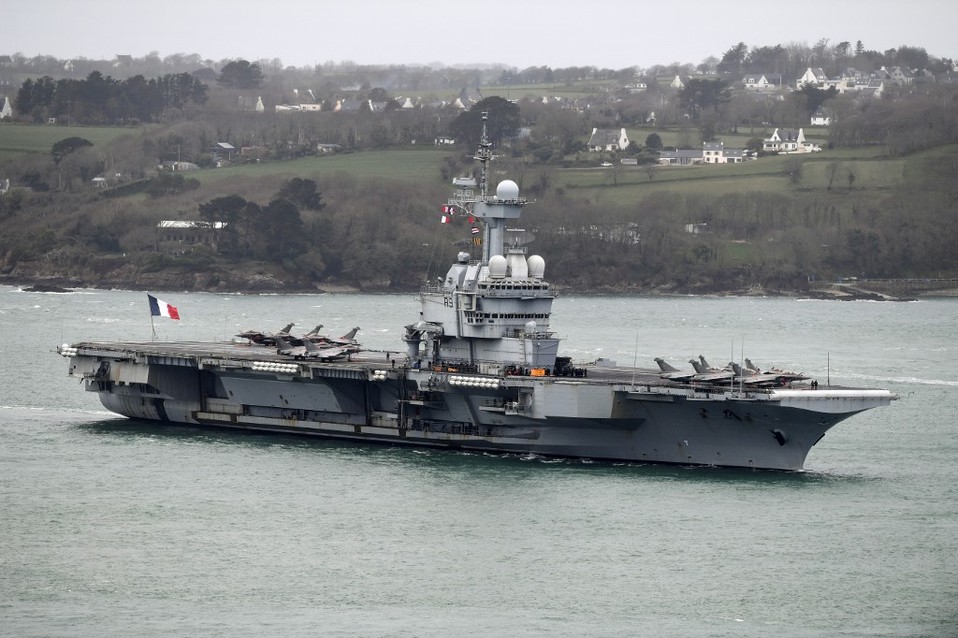 El portaaviones Charles de Gaulle de las Fuerzas Armadas de Francia. (AFP)