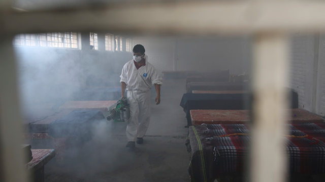 Los centros penitenciarios de la CdMx han sido sanitizados para prevenir contagios por coronavirus. (Sistema Penitenciario de a CdMx)