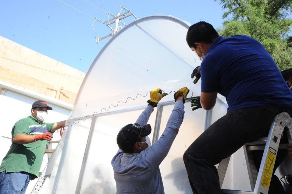 Instalan 38 túneles desinfectantes en Tamaulipas