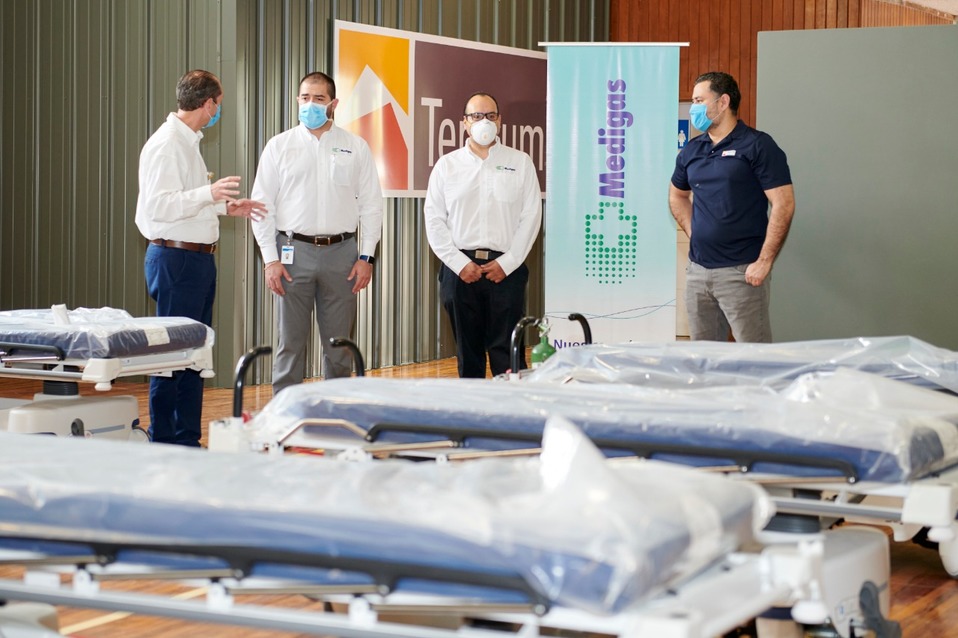 En el hospital comunitario se habilitó también un espacio como Unidad de Cuidados Intensivos con 10 camas. Foto: Especial