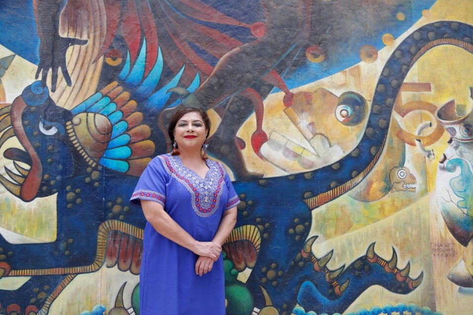 Clara Brugada, alcaldesa de Iztapalapa, cuenta las medidas que tomará por la Fase 3 del covid-19. (Nelly Salas)