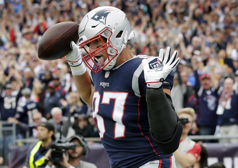 Rob Gronkowski en su paso con New England Patriots (AP)
