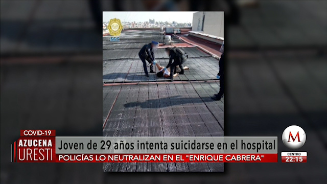Paciente con covid-19 intenta arrojarse desde hospital en CdMx