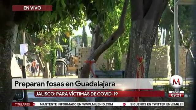 Preparan fosas para víctimas de covid-19 en Guadalajara