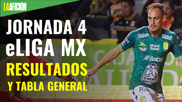 Resultados y tabla general tras la jornada 4 de la eLiga MX