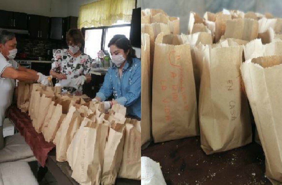 Familia entrega lonches en Lerdo. (Especial)