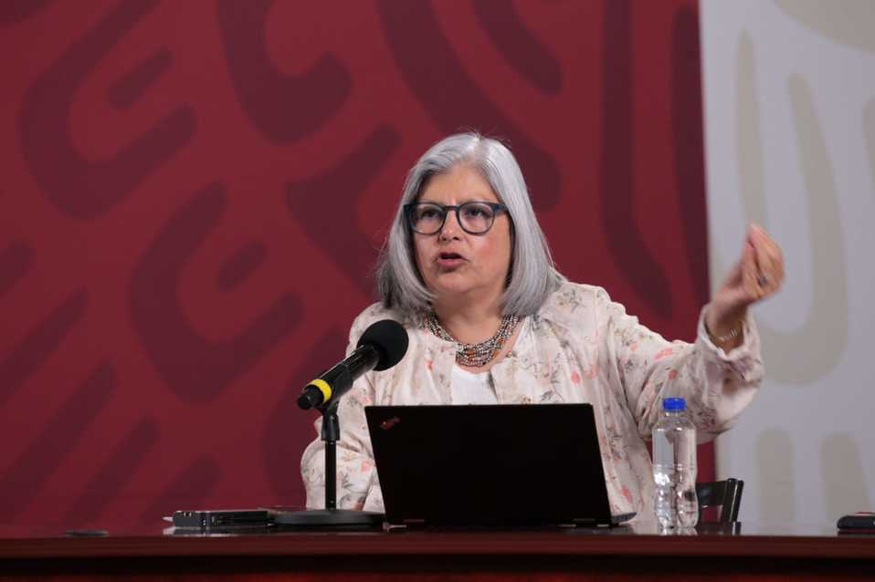 Graciela Márquez, secretaria de Economía durante la presentación del Programa de Créditos a la Palabra lJesús Quintanar