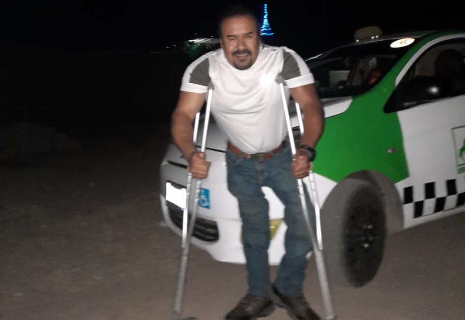 Efraín Gómez, representante de personas con discapacidad. (Gilberto Lastra)