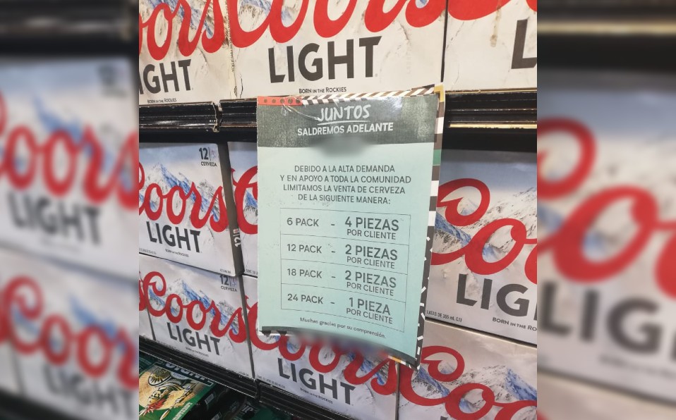 Otra vez limitan compra de cerveza.