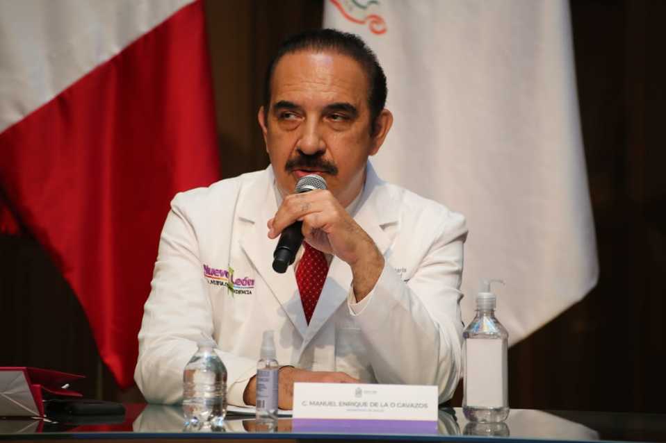 El secretario de Salud de Nuevo León, Manuel de la O Cavazos. Foto: Roberto Alanís.