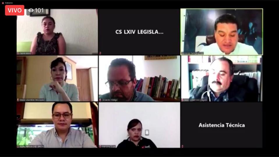 Sesión virtual del Congreso de Hidalgo. (Cortesía)