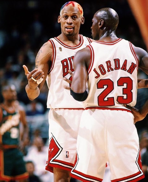 Dennis Rodman y Michael Jordan (Instagram @dennisrodman)