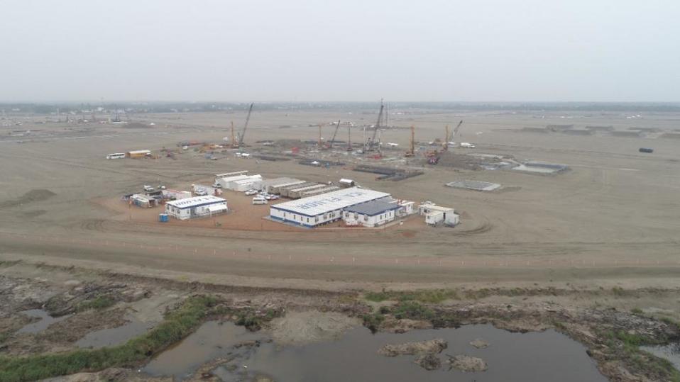 La construcción de la Refinería Dos Bocas no se detiene. (Jesús Soberanes)