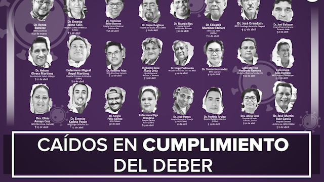 Covid-19: Caídos en cumplimiento del deber