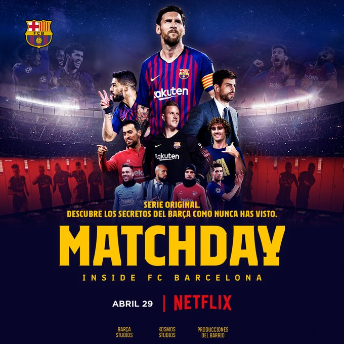 Matchday, la serie del FC Barcelona que está disponible en Netflix (Twitter @NetflixLAT)