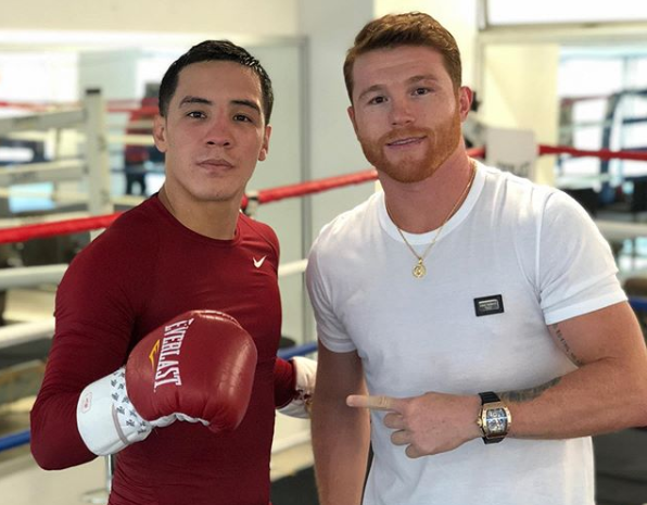 Oscar Valdez y Canelo Álvarez (Instagram@oscarvaldez56)