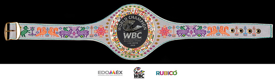 Presentan el cinturón mazahua del Consejo Mundial de Boxeo (Cortesía WBC)
