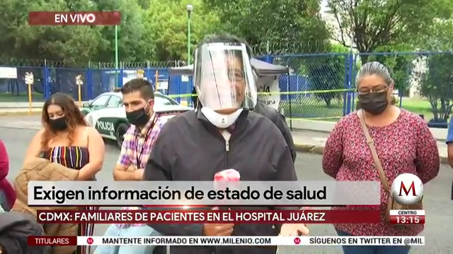 Familiares de pacientes con covid-19 exigen información en el Hospital Juárez