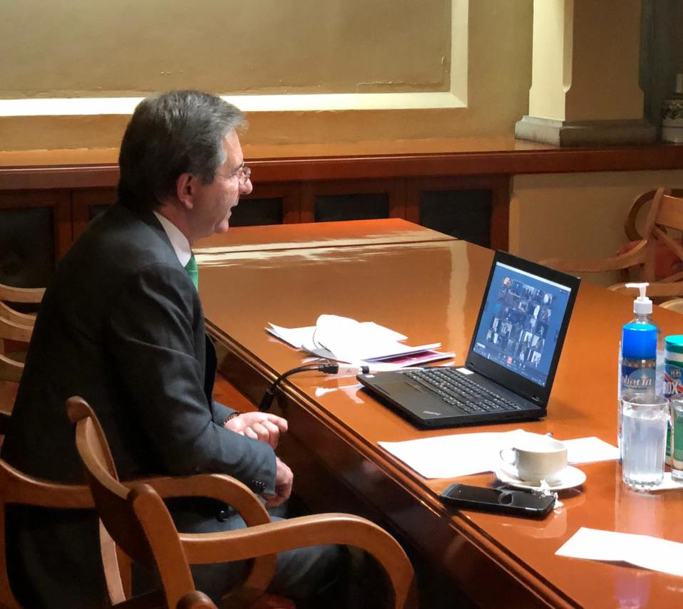 El secretario de educación pública, Esteban Moctezuma Barragán participó en reunión virtual con la Comisión de Educación de la COPARMEX | Especial