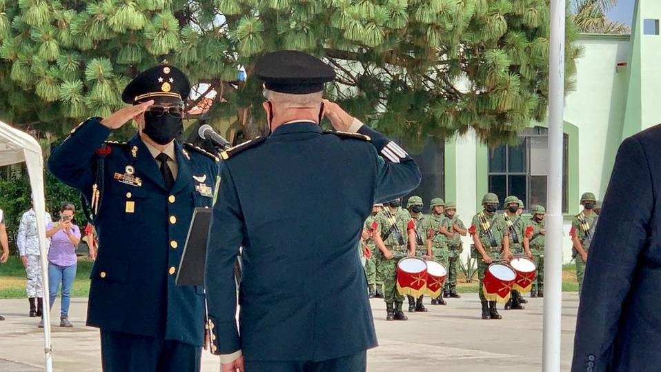 El general de brigada diplomado de estado mayor Cristóbal Lozano Mosqueda llega a Jalisco (Elsa Martha Gutiérrez)