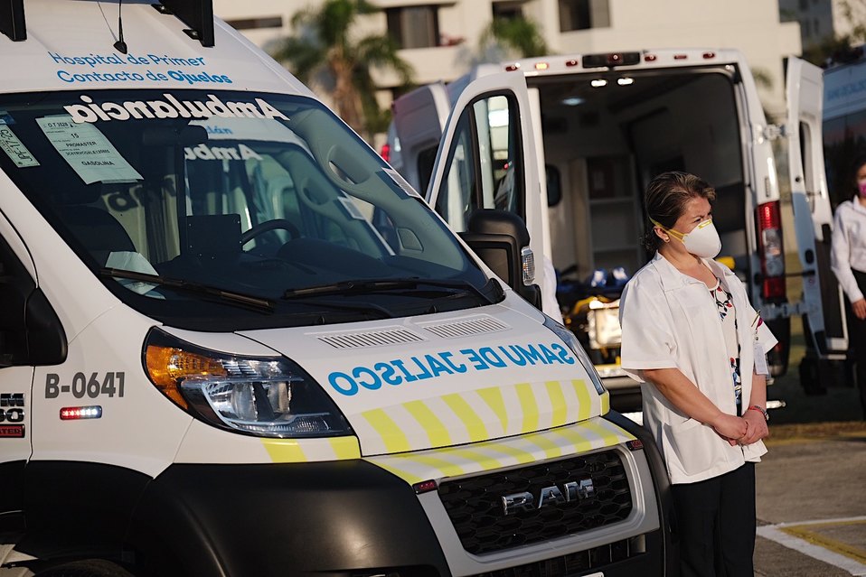 Equipo médico y ambulancias en Jalisco por coronavirus (Cortesía)