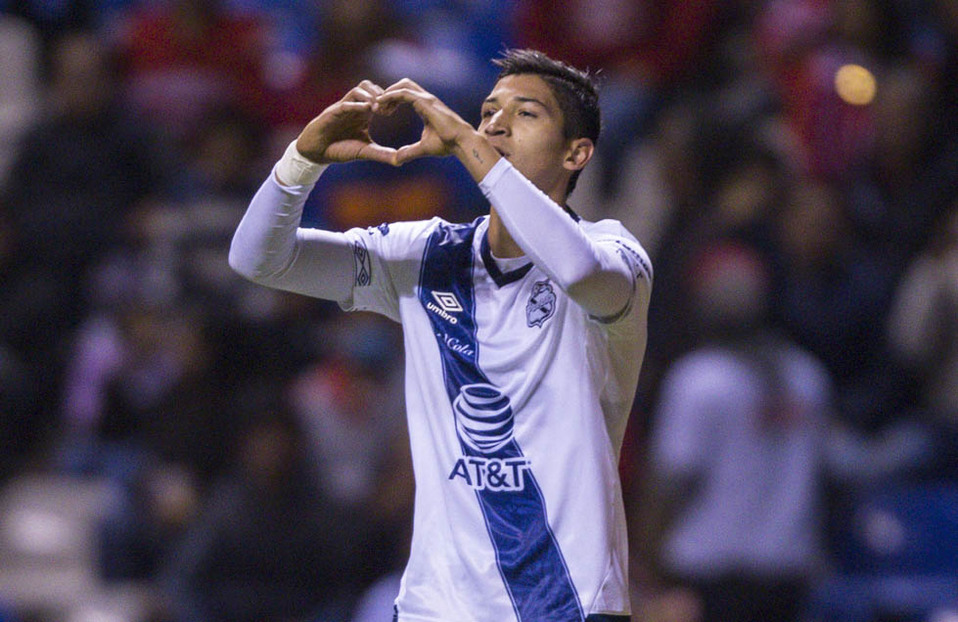 Ángel Zaldívar, jugador del Puebla (Mexsport).