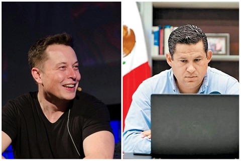 Diego Sinhue, gobernador de Guanajuato, pidió a Elon Musk invertir en la entidad.