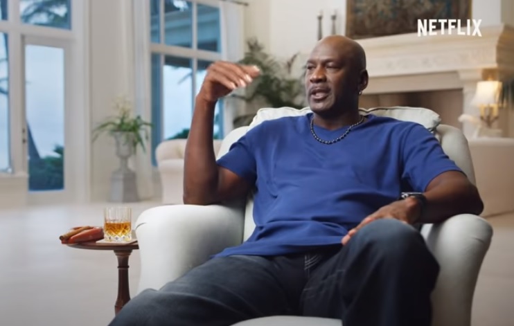 Michael Jordan en la serie de The Last Dance (Netflix)
