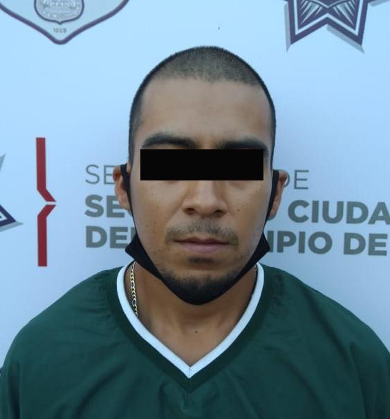 Gamaliel “N.”, de 27 años de edad, detenido por su probable participación en hechos con apariencia de delitos contra la salud. (Especial)