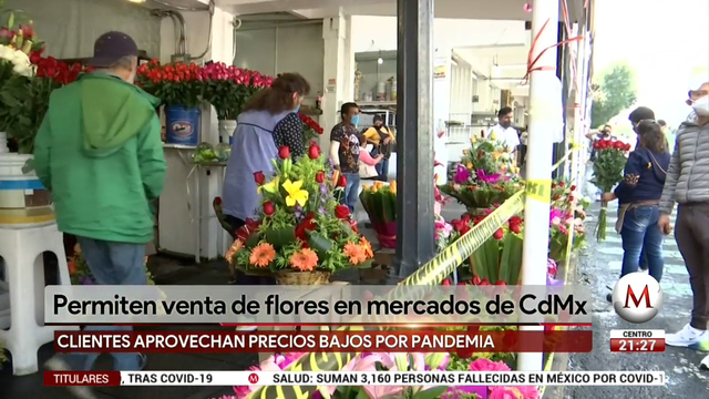 Coronavirus no frena venta de flores en San Ángel por Día de las Madres