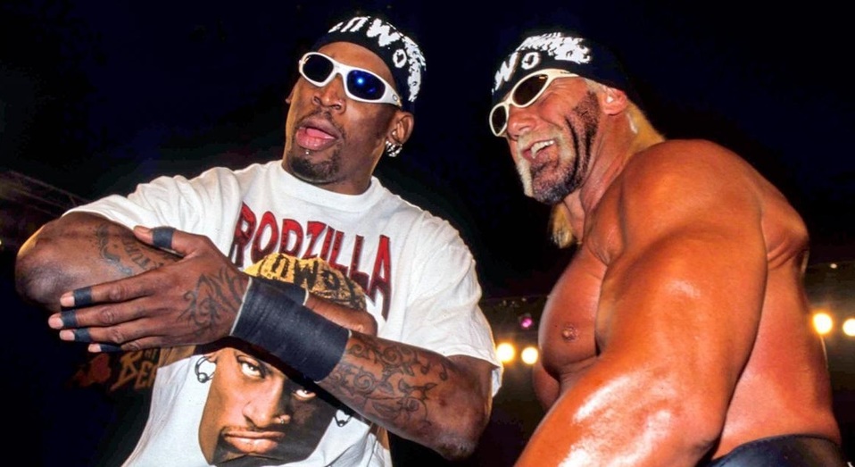 Dennis Rodman y Hulk Hogan (Cortesía)