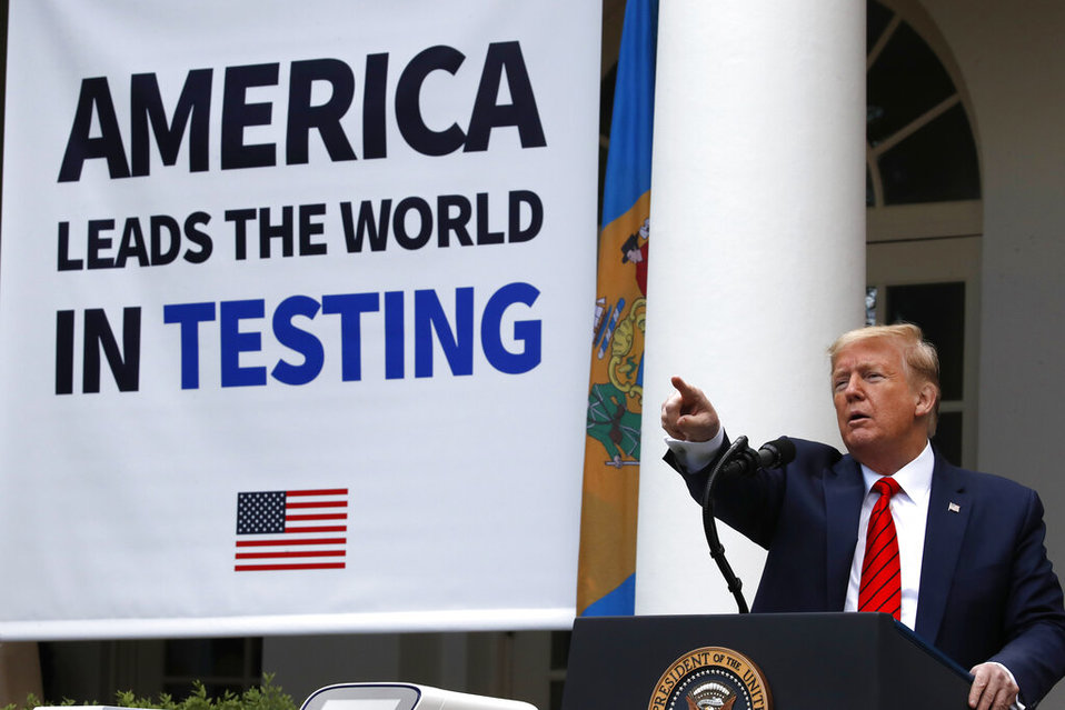 El presidente Donald Trump en su conferencia en la Casa Blanca, en Washington D.C. (AP)