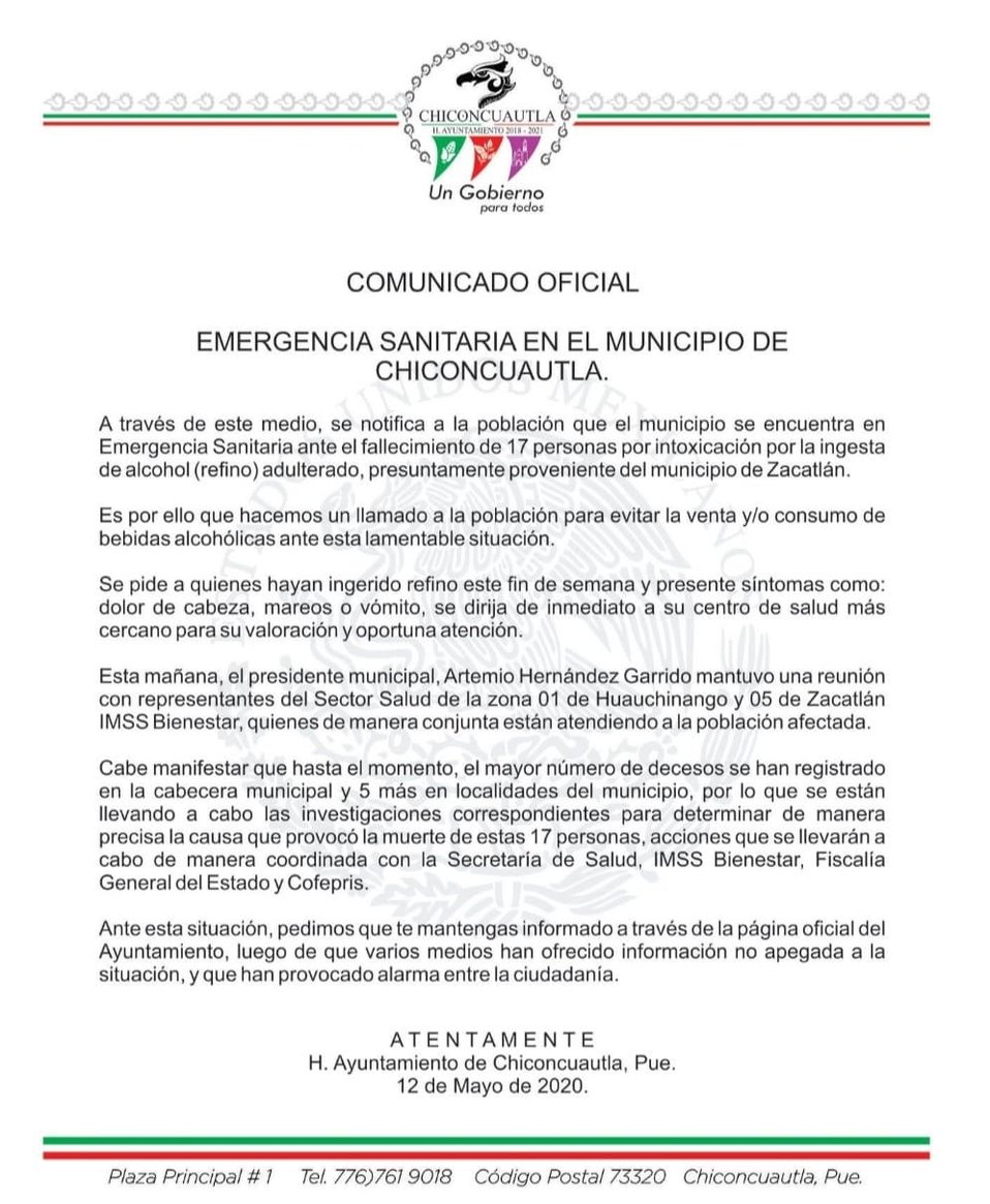 Las autoridades municipales exhortaron a la población a no vender ni ingerir bebidas alcohólicas. (Especial)