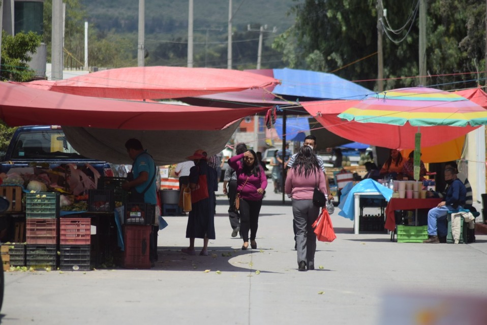 Plaza del día domingo en Atotonilco de Tula. (Francisco Villeda)