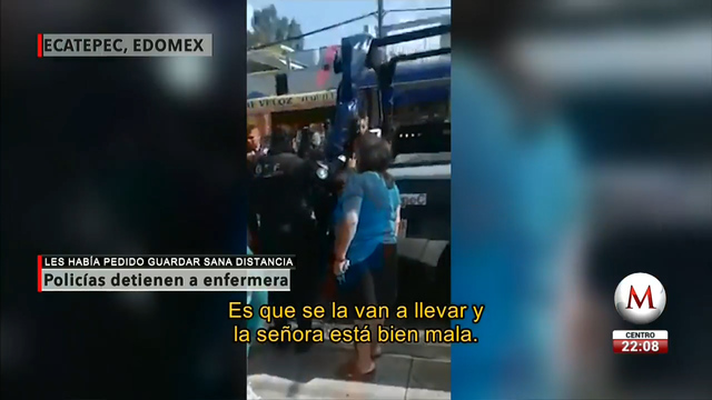 Enfermera pide a policías sana distancia y es atacada en Ecatepec