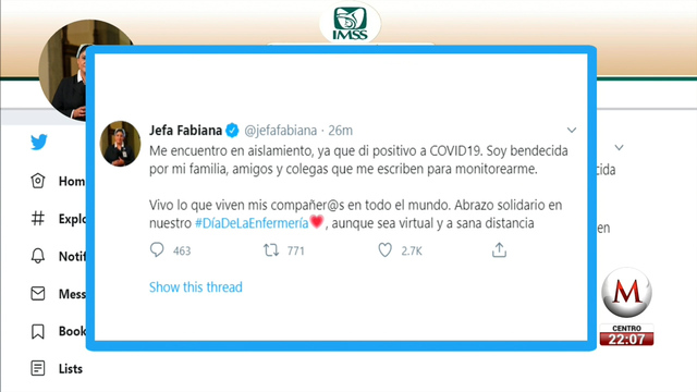 'Jefa Fabiana' da positivo a coronavirus; se encuentra aislada