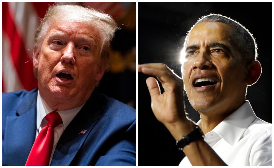 Donald Trump y Barack Obama se han estado enfrentando previo a las elecciones presidenciales de EU en noviembre. (AP)