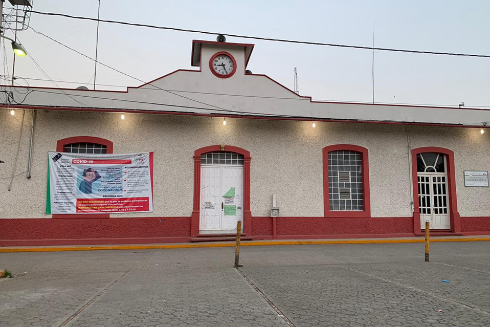 Fachada de la presidencia municipal de Chiconcuautla. (Agencia Enfoque)
