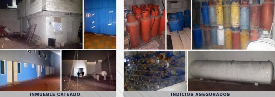 Fiscalía recuperó 174 tanques de gas durante cateo en Tecamachalco. (Especial)