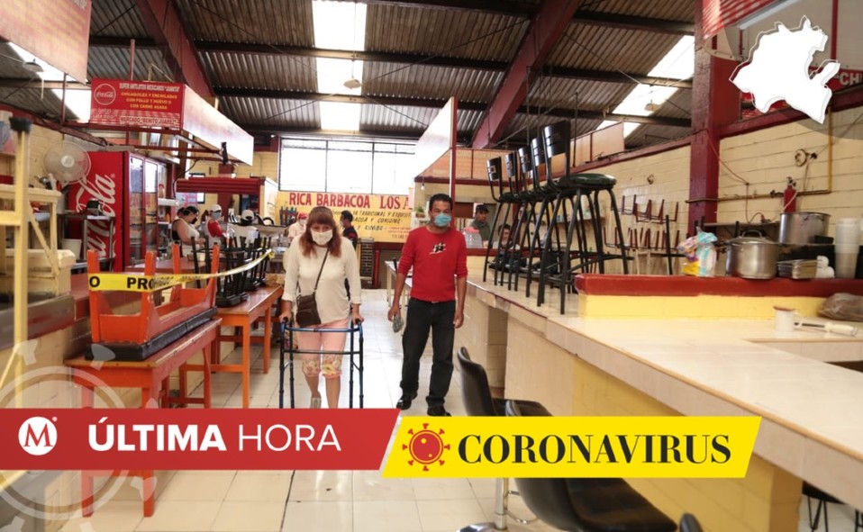 Medidas sanitarias en mercados de la capital hidalguenses. (Maribel Calderón)