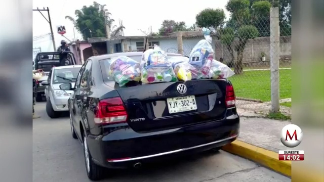 Caen 4 presuntos integrantes del CJNG; daban despensas en Veracruz