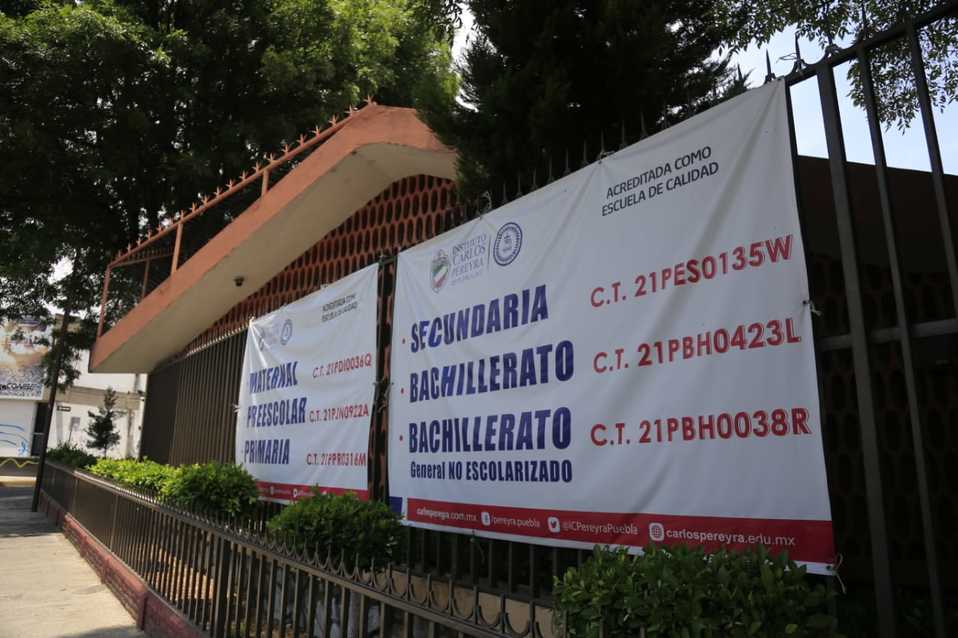 Vista de una escuela privada cerrada durante la pandemia.(Andrés Lobato)