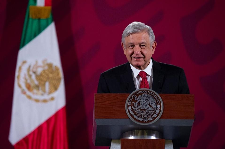 El presidente López Obrador en la conferencia del 18 de mayo. (Cortesía)