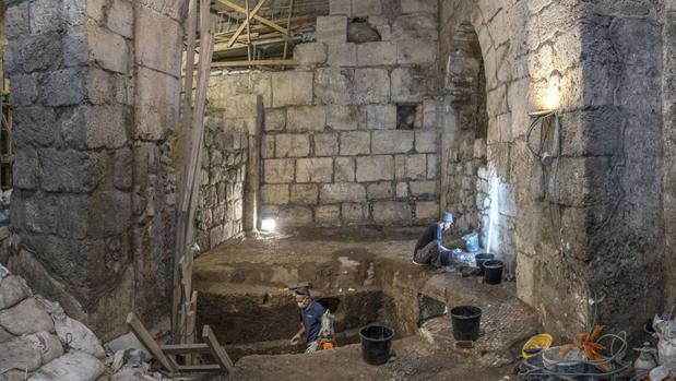 La entrada al complejo subterráneo descubierto en Jerusalén (EFE).