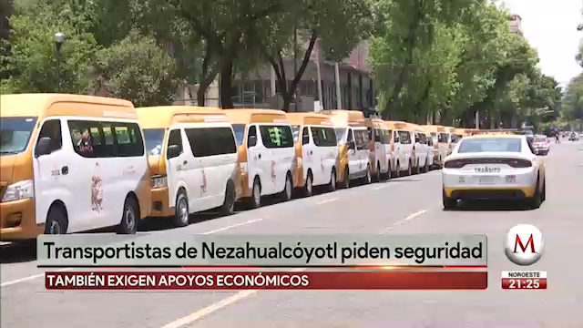 Choferes de Edomex protestan en la colonia Obrera; acusan extorsiones en Neza
