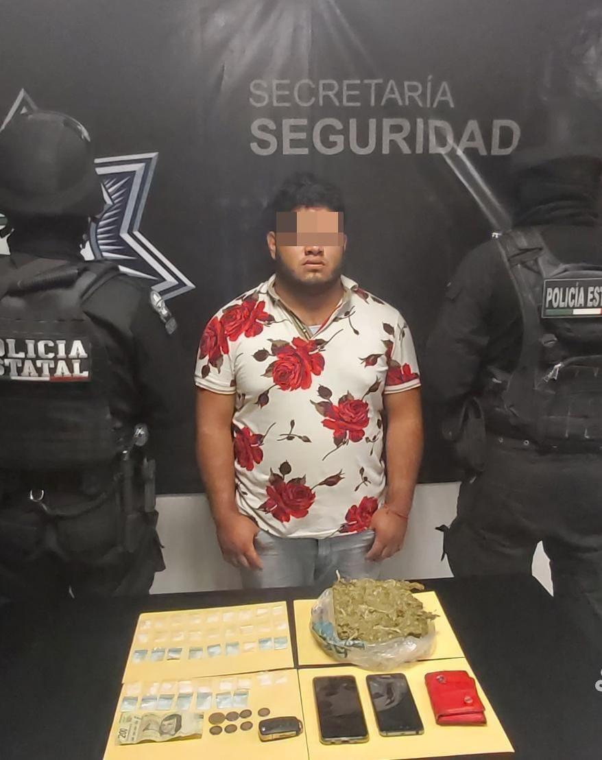 Agentes de la Secretaría de Seguridad Pública (SSP) detuvieron a Brayan Alexis "N.", presunto asaltante. (Especial)